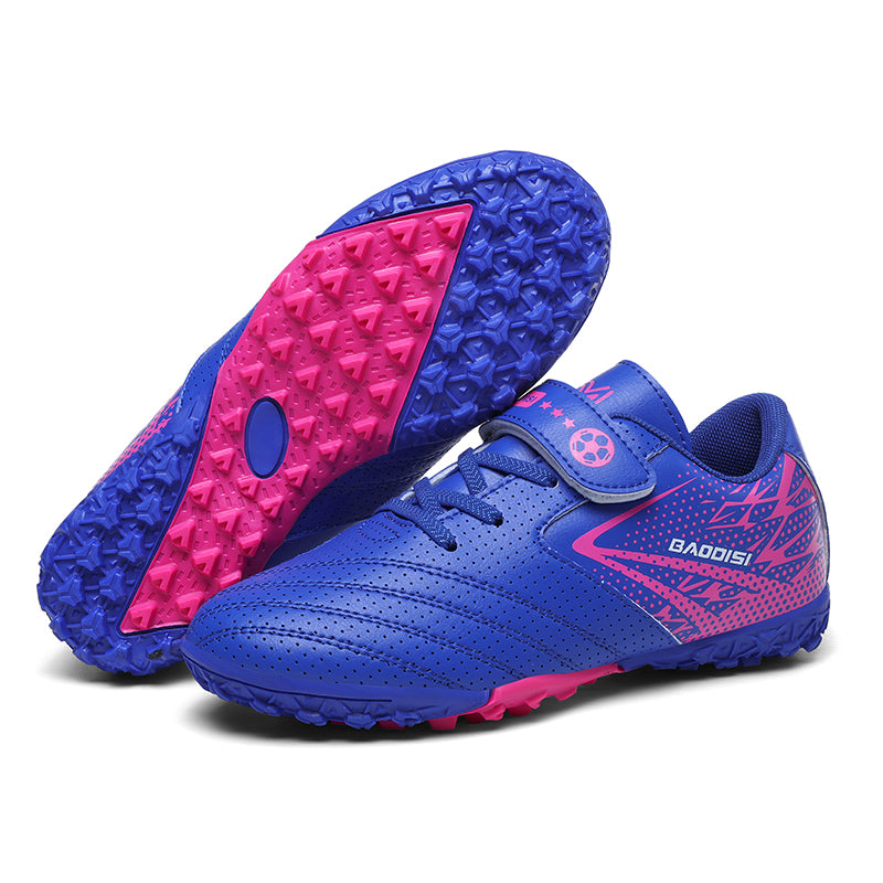Kids TF Turf Soccer Cleats with Strap, Boys &amp; Girls BAODISI Football Shoes, Breathable Training Sneakers for Artificial Grass (Multiple Colors)-Yinzu616-1