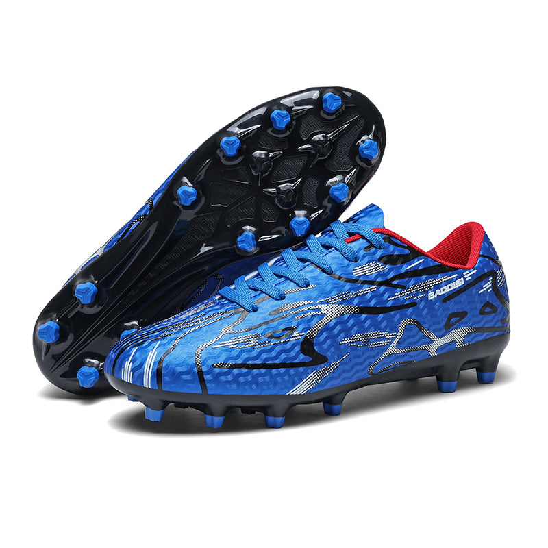 Youth AG Soccer Cleats, Artificial Grass Football Boots, Breathable Non-Slip Training Sneakers for Synthetic Turf -Yinzu999