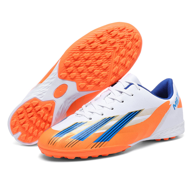 TF Turf Soccer Cleats, Messi-Inspired Three-Stripe Football Shoes, Breathable Training Sneakers for Artificial Turf-Yinzu217