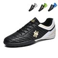 Low Cut TF Turf Soccer Cleats, Lace-Up Wavy Ripple Texture Synthetic Football Boots, Cross Shape Logo Lightweight Training Athletic Shoes for Indoor Hard Courts & Short Artificial Turf-zusheng-ZJ895