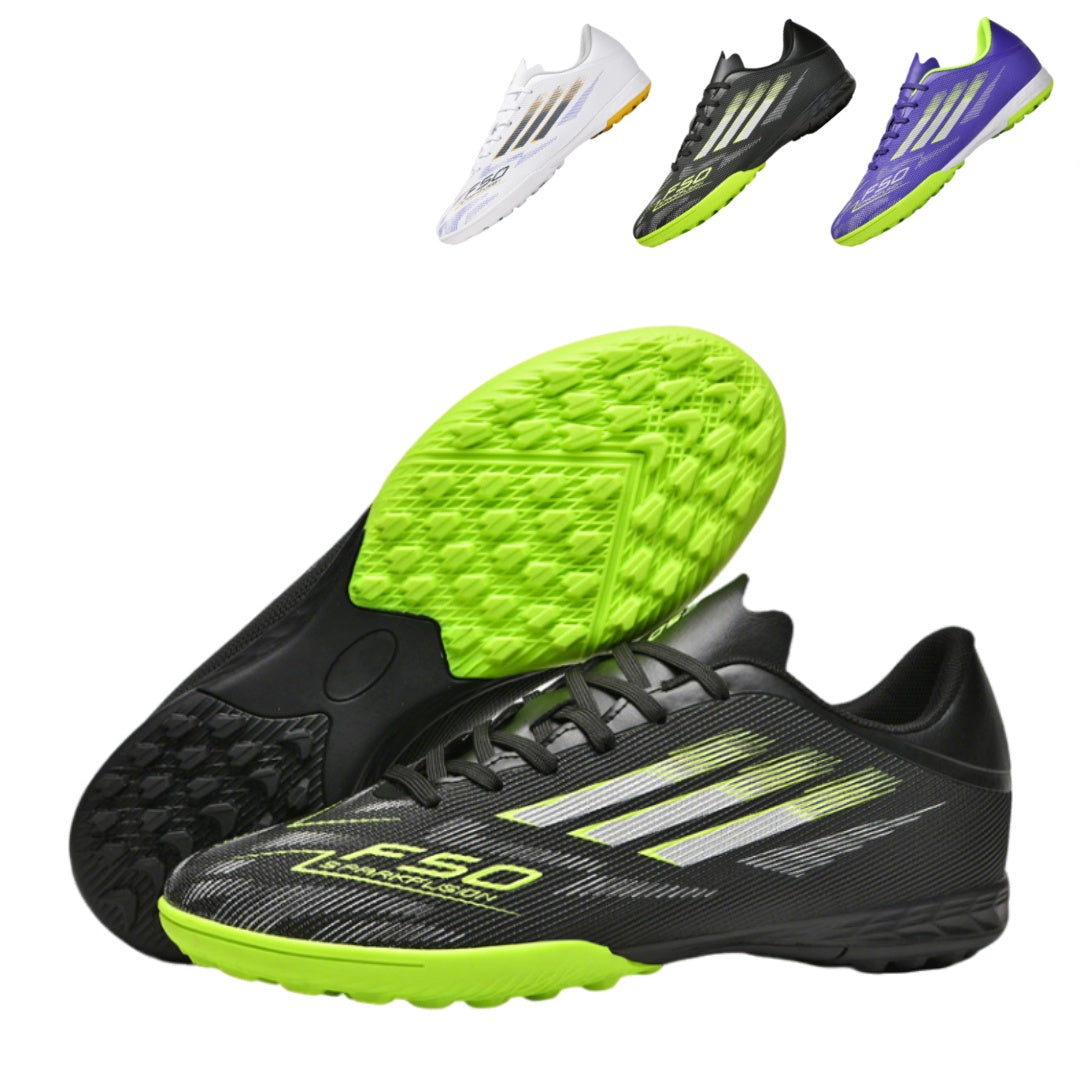 Professional Men TF Soccer Cleats Kids Lightweight Artificial Grass Soccer Shoes for Competition & Training Youth & Adult High-Top Football Shoes-WEJIESS-F50