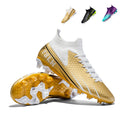 AG TSLN High-Top Soccer Cleats, Artificial Grass Football Boots, Breathable Knit Collar Training Sneakers for Synthetic Turf (Multiple Colors)-Yinzu-F888