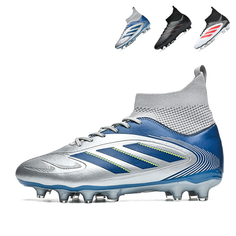 AG Soccer Cleats Professional Artificial Grass Football Boots, High-Top Athletic Soccer Shoes with Circular Studs for Superior Traction, Lightweight Training Sneakers for Youth/Adults-Yinzu802L