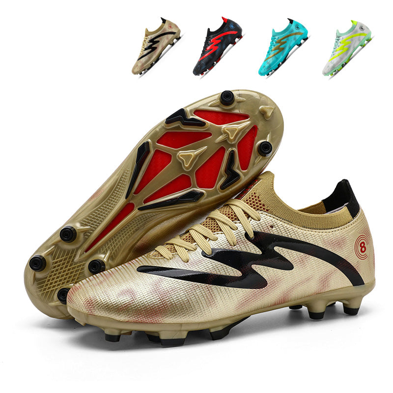AG Soccer Cleats, Professional  Football Boots for Artificial Grass Pitch, Breathable Knit Sock Collar Anti-Slip Soccer Shoes for Training & Competition, Multi Colors Available-zhuoshi2468