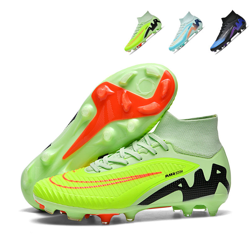 High-Top AG Soccer Cleats with Air Zoom, Artificial Grass Football Boots, Speed-Focused Training Sneakers for Youth & Adults-Yinzu2699