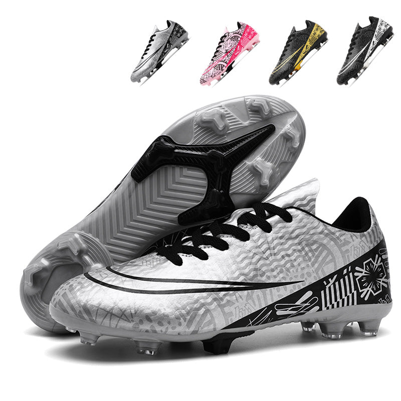 AG Soccer Cleats, Artificial Grass Football Boots, Breathable Graffiti Print Training Sneakers for Synthetic Turf (Multiple Colors)-Yinzu-J03