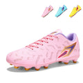 AG Soccer Cleats, Low-Top Lace-Up Breathable Mesh Football Boots, Gradient Arrow Logo Subtle Geometric Print Lightweight Athletic Shoes for Outdoor Long-Blade Synthetic Turf Competitive Matches-zusheng-J20-1