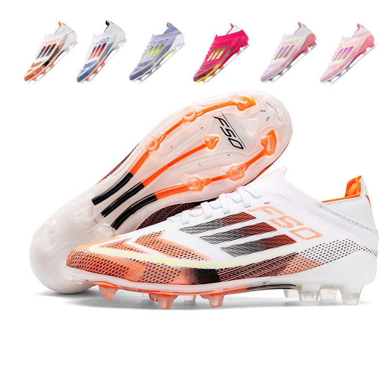 Low-Top AG Artificial Grass Soccer Cleats, Lightweight Breathable Mesh Football Boots, Non-Slip Training Sneakers-Yinzu-FJ50