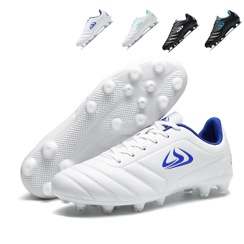 AG Artificial Grass Soccer Cleats, Classic Leather-Like Football Shoes, Anti-Slip Athletic Boots for Synthetic Turf-Hxh2301M