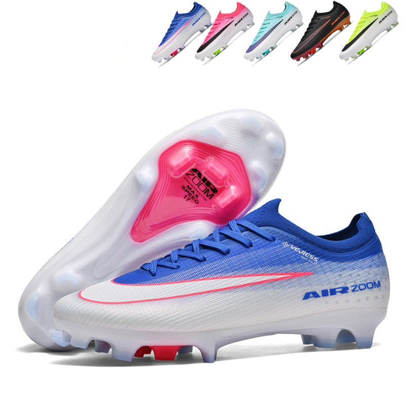 AG Artificial Grass Soccer Cleats, AIR ZOOM Style Breathable Knit Football Shoes, Professional Anti-Slip Athletic Boots for Synthetic Turf-Yinzu2708