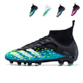 Men's/Women's AG High-Top Soccer Cleats, Artificial Grass Football Boots, 3D Texture Control Training Sneakers for Synthetic Turf (Multiple Colors)-Yinzu-X23-2