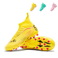 AG High-Top Soccer Cleats, Artificial Grass Football Boots, Breathable Knit Collar Training Sneakers for Synthetic Turf-Yinzu-x2410