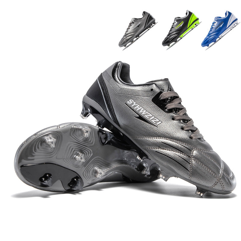 Artificial Grass Soccer Cleats, Low-Top Lace-Up Football Shoes with Embossed Control Texture, Durable Athletic Boots for Outdoor Synthetic Turf-Hxh82026