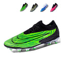 Youth AG Artificial Ground Soccer Cleats, Gporknit Knit Upper Soccer Boots, Zebra‑Streak Textured Lace‑Up Football Shoes for Artificial Grass-baobu2309