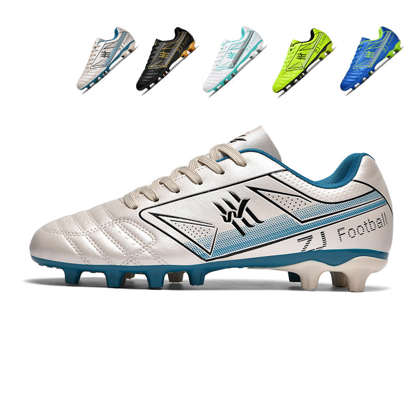 Artificial Grass Soccer Cleats, Low-Top Geometric Print Football Shoes, Non-Slip Athletic Boots for Synthetic Turf-ZJ881