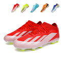 Artificial Grass Soccer Cleats, Low Sock Ankle Lace-Up Messi Football Boots, Gradient Three-Stripe Breathable Athletic Shoes for Outdoor Long-Blade Synthetic Turf Matches-zusheng-A603