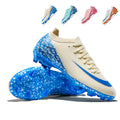 Artificial Grass Football Boots, Breathable Knit Collar Leopard Print Training Sneakers for Synthetic Turf (Multiple Colors)-Yinzu-SU7