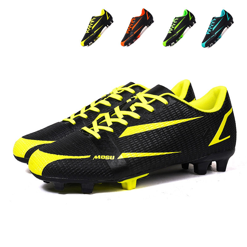 Youth & Adult AG  Soccer Cleats, Breathable Grid Woven Mesh Long Studs Football Boots, Lightweight Outdoor Natural & Artificial Grass Training Soccer Shoes for Boys Girls Men Women-zankexieye1685