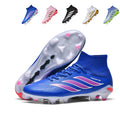 Artificial Grass Soccer Cleats, Predator Inspired High-Top Knit Football Shoes, Anti-Slip Athletic Boots for Synthetic Turf-Hxh2703-1