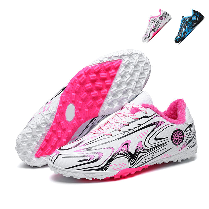 Winter Fleece TF Soccer Cleats, Turf Football Shoes with Fur Lining, Warm Non-Slip Training Sneakers for Artificial Grass-Yinzu-A88