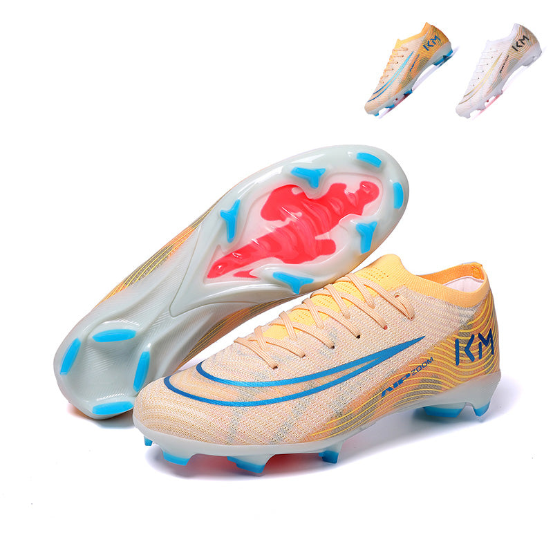AG Soccer Cleats, KM Air Zoom Football Boots, Breathable Knit Speed Training Sneakers for Artificial Grass-Yinzu-QS005