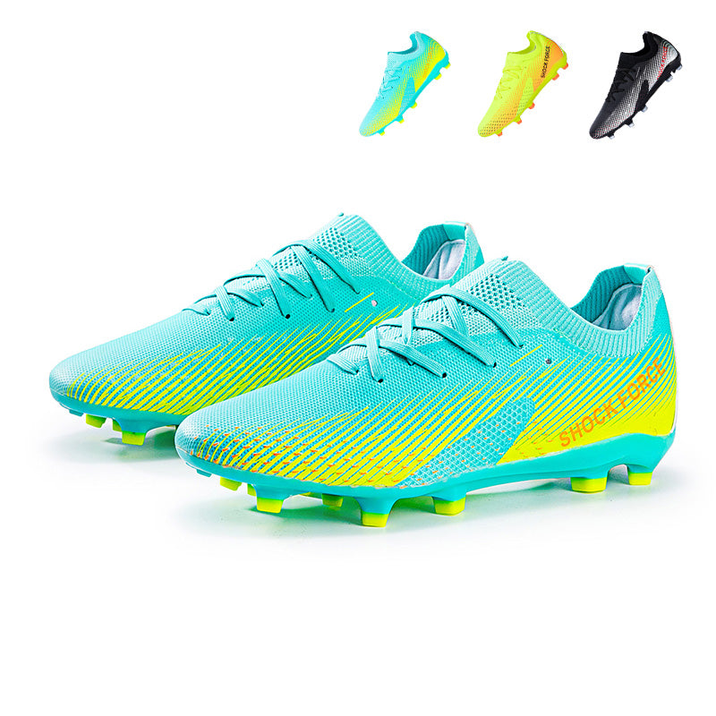 AG Soccer Cleats, Professional Football Boots for Artificial Grass Pitch, Knit Sock Collar Breathable Soccer Shoes for Training & Competition, Multi Color Options-zhuoshi1992