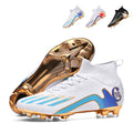 High-Top AG Soccer Cleats - CR10 Inspired AG Football Boots with Gold Sole for Training & Matches-WEJIESS8502