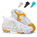 Professional Soccer Cleats AG High-Top Football Boots,Lightning Pattern, Athletic Outdoor Competition Soccer Shoes with High-Grip Wing-Textured Upper and Supportive Ankle Sock Liner-WEJIIESS999