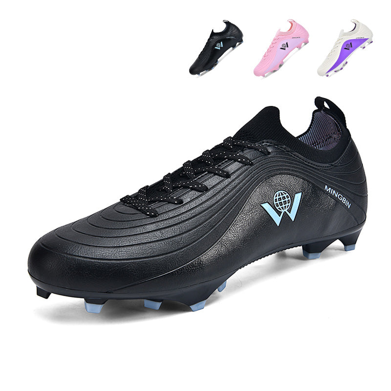 Adult Low Top AG Soccer Cleats, Men Wave Texture Synthetic Football Boots, Artificial Grass Soccer Shoes for Outdoor Competition & Training-yihe-YH2701-1