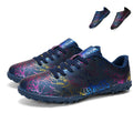 TF Turf Soccer Cleats, Artificial Grass Football Shoes, Breathable Lightning Print Training Sneakers for Synthetic Turf -Yinzu-L005
