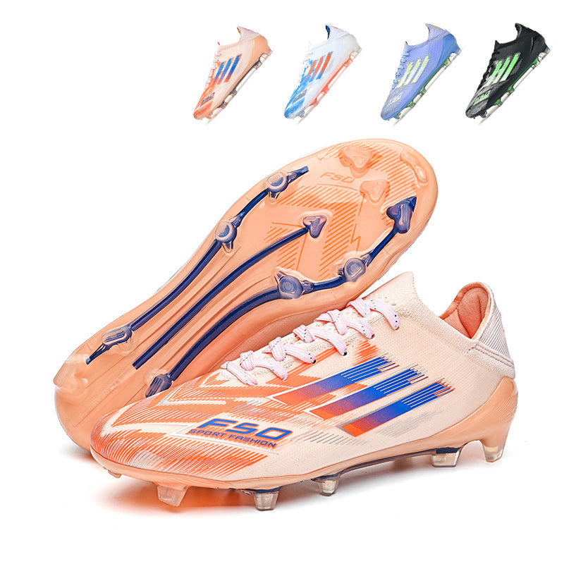 AG Soccer Cleats, Artificial Grass Football Boots, Breathable Mesh Training Sneakers with Anti-Slip Transparent Studs-Yinzu2550