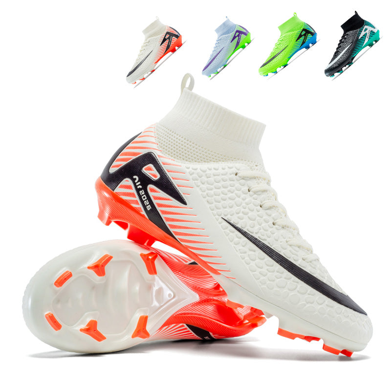 Professional High-Top Soccer Cleats, Outdoor AG  Football Boots with Breathable Sock Collar, Lightweight Anti-Slip Athletic Training Soccer Shoes -Yinzu2602Z