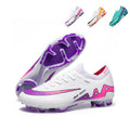Low Sock Knit AG Soccer Cleats, Lace-Up Breathable Woven Mesh Air Zoom Printed Football Boots, Contrast Swoosh Abstract Geometric Heel Graphic Lightweight Competition Cleats for Outdoor Long-Blade Artificial Turf Matches-zusheng198C