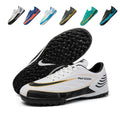 Turf Soccer Cleats, Low-Top Lace-Up Air Zoom Football Shoes, Wave Line Embossed Athletic Boots for Indoor Courts  Short Artificial Turf Training-zusheng633