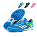 Turf Soccer Cleats, Low-Top BOA Quick Twist Dial Lace System Mesh Football Shoes, Cartoon Camo Three Stripe Youth Training Athletic Boots for Indoor Courts & Short Artificial Turf-zusheng665