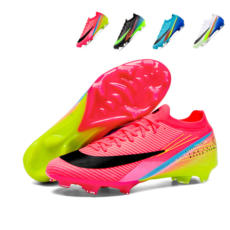 AG Artificial Grass Soccer Cleats, Low-Top Lace-Up Football Boots  Signature Print, Breathable Knit Athletic Shoes for Outdoor Synthetic Turf-zusheng667