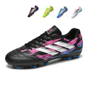 Artificial Grass Soccer Cleats, Low-Top Lace-Up Stripe Graphic Football Boots, Stitched Touch Control Athletic Shoes for Outdoor Long-Blade Synthetic Turf Matches-zusheng-ZJ890