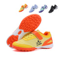Kids' TF Turf Soccer Cleats, Breathable Mesh Football Shoes with Hook and Loop Strap, Non-Slip Athletic Boots for Boys and Girls Indoor/Outdoor Training-Hxh2361