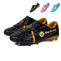 Adult AG Artificial Grass Soccer Cleats, Low-Top Lace-Up with Hook-and-Loop Overlay Football Boots, Diamond Embossed Glossy Athletic Shoes for Outdoor Long-Blade Synthetic Turf Youth Matches-zusheng376A