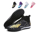 Turf Soccer Cleats, Mid-Top Sock Ankle Football Shoes with Geometric Number 10 Print, Breathable Textured Athletic Boots for Indoor Courts& Artificial Turf-Hxh2501H-3