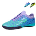 Soccer Cleats, Low-Top Gradient Print Football Shoes with Sock Ankle Collar, Breathable Athletic Training Sneakers for Indoor &amp; Turf Courts-Hxh-D2028-1