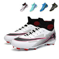 Artificial Grass Soccer Cleats, High-Top Sock Ankle Football Shoes&nbsp; Print, Breathable Athletic Boots for Outdoor Synthetic Turf-Hxh637
