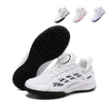 Turf Soccer Cleats, Auto Rotating BOA Knob Quick Lace Breathable Mesh Football Shoes, Hollow Cutout Lightweight Youth Training Athletic Boots for Indoor Courts & Short Artificial Turf-zusheng-A685-1