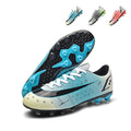 Low Cut AG  Soccer Cleats, Lace-Up Breathable Woven Gradient Mesh Football Boots, Swoosh & L Square Check Logo Lightweight Competition Athletic Shoes for Outdoor Long-Blade Artificial Turf Matches-zusheng7177