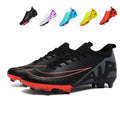 AG Artificial Grass Soccer Cleats, Low Sock Ankle Lace-Up Wavy Rib Knit Football Boots, Large AIR Graphic Gradient Lightweight Athletic Shoes for Outdoor Long-Blade Synthetic Turf Competitive Matches-zusheng2401J