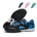 Turf Soccer Cleats, Low-Top Hook-and-Loop Velcro Strap Mesh Football Shoes, Camo Print Breathable Youth Training Athletic Boots for Indoor Courts & Short Artificial Turf-zusheng-FK05