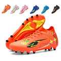 AG Artificial Grass Soccer Cleats, Hight Sock Ankle Lace-Up Ribbed Knit Football Boots, Cross Geometric Graphic Gradient Athletic Shoes for Outdoor Long-Blade Synthetic Turf Matches-zusheng259A