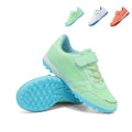 Turf Soccer Cleats, Low-Top Hook-and-Loop Velcro Mesh Football Shoes, Breathable Knit Lightweight Youth Training Athletic Boots for Indoor Courts & Short Artificial Turf-zusheng8087