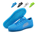 Men's TF Turf Soccer Cleats, Low-Top Knit Football Shoes, Gradient Line Print Anti-Slip Training Sneakers for Artificial Turf-Hxh666A-1