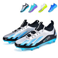 Artificial Grass Soccer Cleats, Messi 10 Print Football Shoes with Sock Ankle Collar, Breathable Athletic Boots for Outdoor Synthetic Turf-Hxh258H